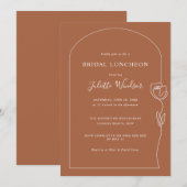 Line Drawing Roos Bridal Luncheon uitnodiging (Voorkant / Achterkant)