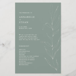 Line Drawing Sage Foliage Ceremony Program