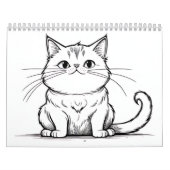 Line Drawings of Cats and Dogs  Kalender (Hoes)