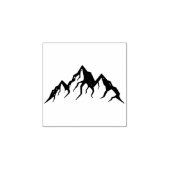 Line Drawn Mountain Rustic Wedding Station Rubberstempel (Afrduk)