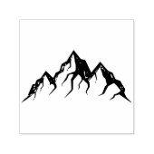 Line Drawn Mountain Rustic Wedding Station Zelfinktende Stempel (Design)