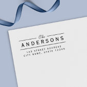 Line Elegant Familienaam Return Adres Zelfinktende Stempel