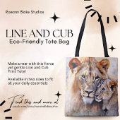 Line en Cub Eco-vriendelijke Canvas tas