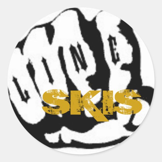 Line_FIST_Logo, SKI'S Ronde Sticker (Voorkant)