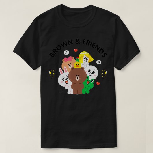 Line Friends Brown and Friends Group T-shirt (Design voorkant)