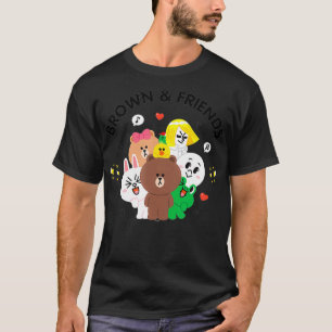 Line Friends Brown and Friends Group T-shirt