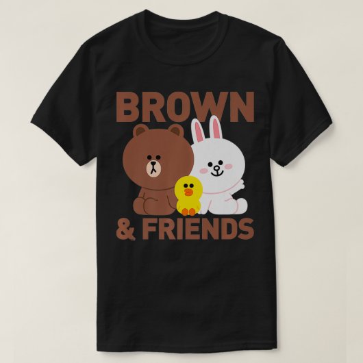 Line Friends Brown & Friends Trio Premium T-shirt (Design voorkant)