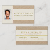 Line Golden Minimalist Professional Visitekaartje (Voorkant / Achterkant)