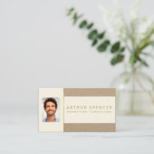 Line Golden Minimalist Professional Visitekaartje (Staand voorkant)