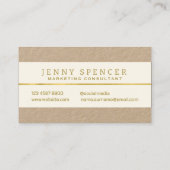 Line Golden Minimalist Professional Visitekaartje (Achterkant)