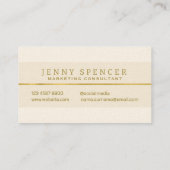 Line Golden Minimalist Professional-Visitekaartje Visitekaartje (Achterkant)