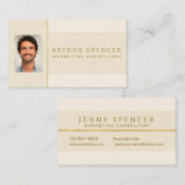 Line Golden Minimalist Professional-Visitekaartje Visitekaartje (Voorkant / Achterkant)