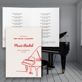 Line Grand Piano Music Overweging Programma Uitnod