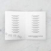 Line Grand Piano Music Overweging Programma Uitnod (Binnen)