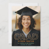 LINE HOLLOW AFSTUDEERDER | Aangepaste kleurenfoto  Aankondiging (Voorkant)