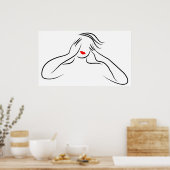 Line Lady Poster (Keuken)