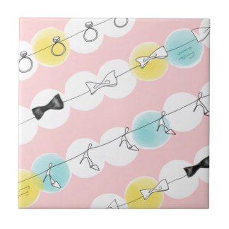 Line Line Ribbon Shoes Tegeltje