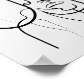 Line Minimalist Face Drawing Poster (Hoek)