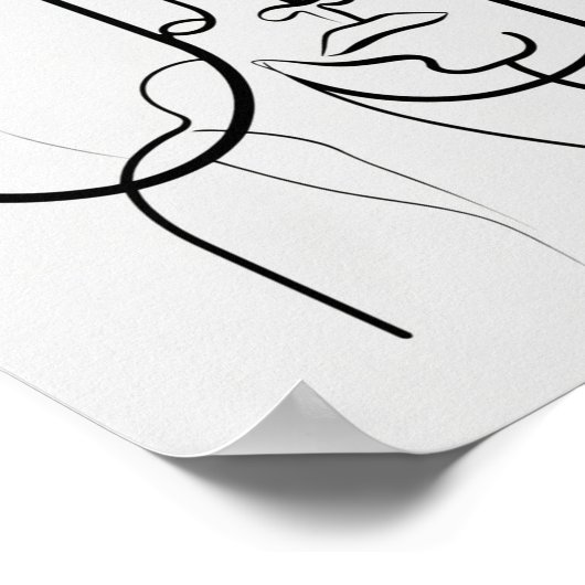 Line Minimalist Face Drawing Poster (Hoek)