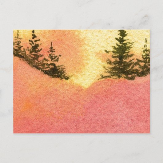 "Line of Pine #2" Briefkaart voor landwegen (Voorkant)