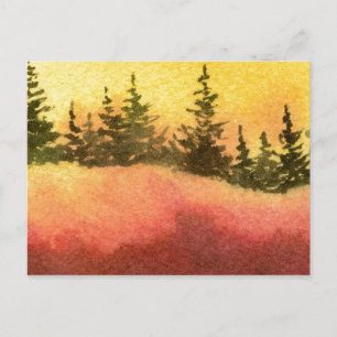 "Line of Pine #3" Briefkaart voor landwegen