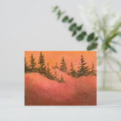 "Line of Pine #4" Briefkaart voor landwegen (Staand voorkant)