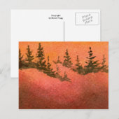 "Line of Pine #4" Briefkaart voor landwegen (Voorkant / Achterkant)