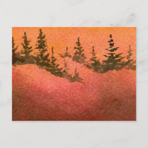 "Line of Pine #4" Briefkaart voor landwegen