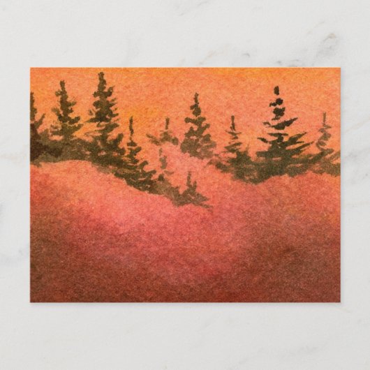"Line of Pine #4" Briefkaart voor landwegen (Voorkant)