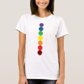line of rainbow circle chakra t-shirt (Voorkant)