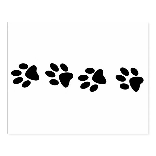 Line of solid Cat Paw prints  Rubberstempel (Afrduk)