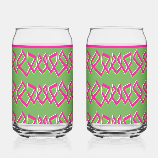 Line of Squares Soda Glass Blikvorm Glas (Links)