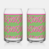 Line of Squares Soda Glass Blikvorm Glas (Rechts)