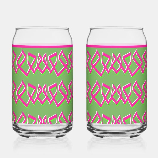 Line of Squares Soda Glass Blikvorm Glas (Rechts)