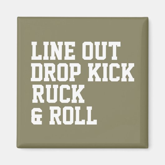 Line Out Kick Ruck en Roll Magneet (Voorkant)