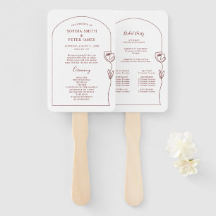 Line Roos Ceremony Program Hand Fan Handwaaier