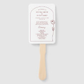 Line Roos Ceremony Program Hand Fan Handwaaier (Voorkant)