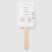 Line Roos Ceremony Program Hand Fan Handwaaier (Achterkant)