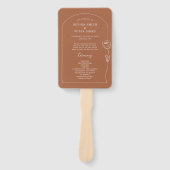 Line Roos Ceremony Program Hand Fan Handwaaier (Voorkant)