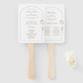 Line Roos Ceremony Program Hand Fan Handwaaier (Voorkant en achterkant)