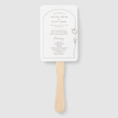 Line Roos Ceremony Program Hand Fan Handwaaier (Voorkant)