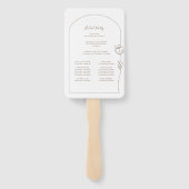 Line Roos Ceremony Program Hand Fan Handwaaier (Achterkant)