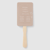 Line Roos Ceremony Program Hand Fan Handwaaier (Achterkant)