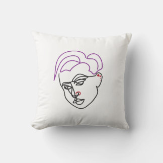 Line Sketch Throw Pillow Kussen