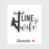 Line Wife, Electrical Lineman Gift, Lineman Wife Sticker (Vel)