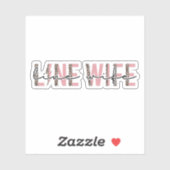 Line Wife Gift, Lineman Wife Leopard Sticker (Vel)