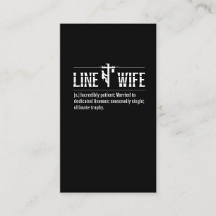 Line Wife Lineman Husband Gehuwde elektricien Visitekaartje