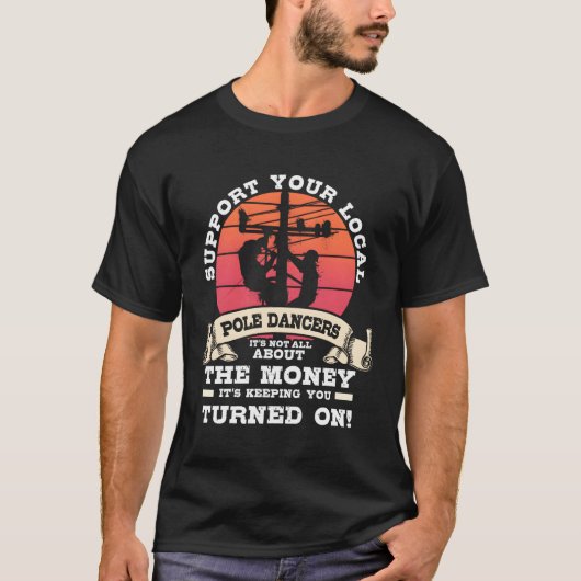 Line Worker Afbeelding op achterkant van T-shirt (Voorkant)