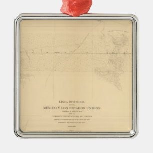 Linea Divisoria Entre Mexico 3 Metalen Ornament