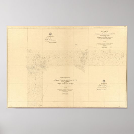 Linea Divisoria Entre Mexico 3 Poster (Voorkant)